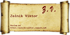Zelnik Viktor névjegykártya